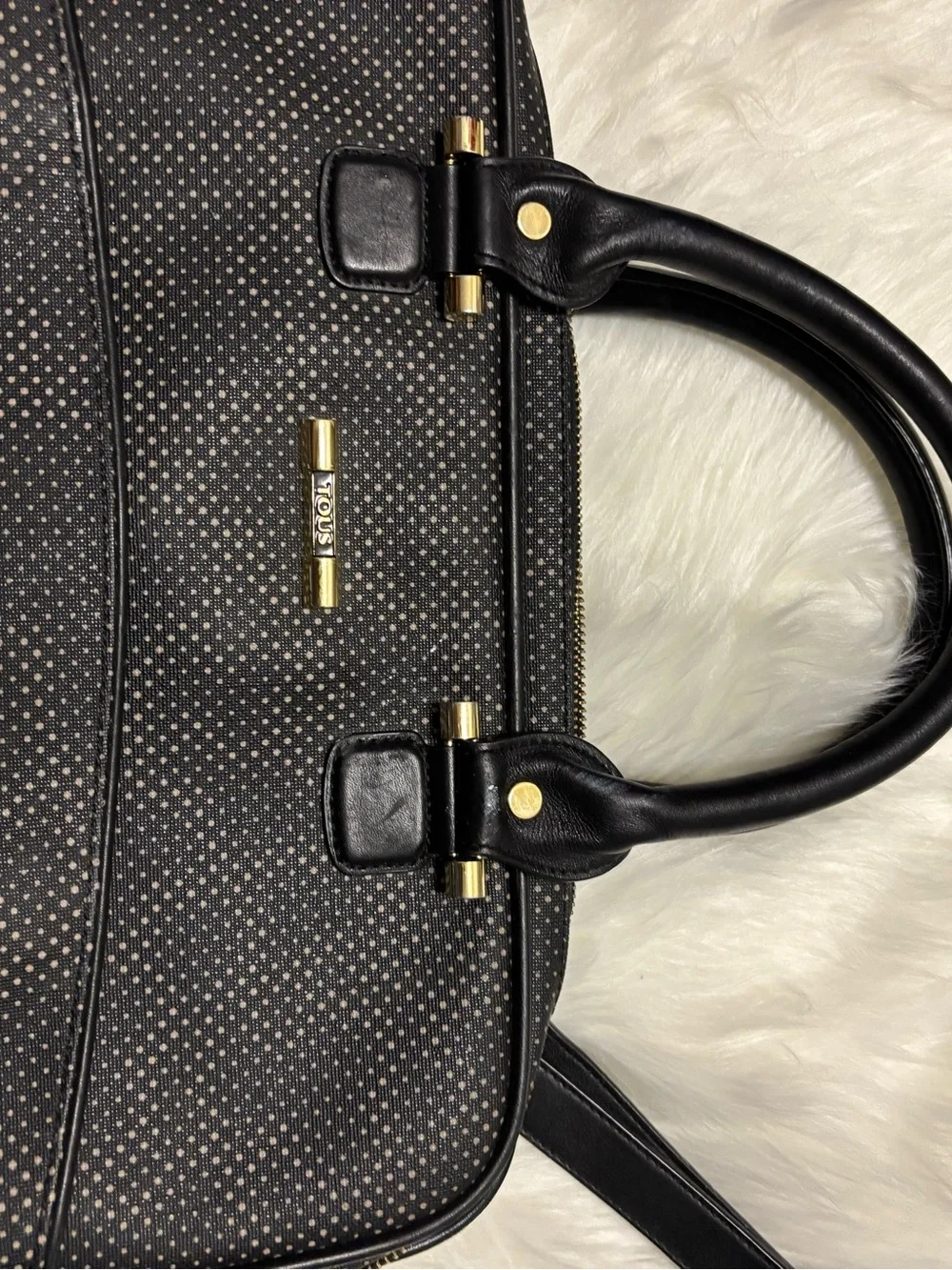 Black Men's Tous Carry-All Briefcase Bag